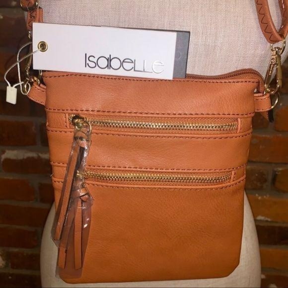 Isabelle Brown Vegan Leather Crossbody Bag - Picture 2 of 5
